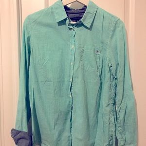 Women green shirt